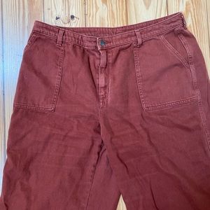 Universal thread size 18 rust wide leg pants